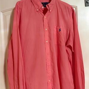 Ralph Lauren Men's Coral Button Down Shirt